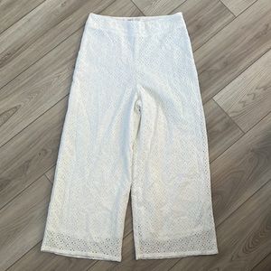 Nieman Marcu Exclusive - Wide Leg Eyelet Pants - SZ: S